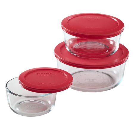 PYREX Clear Food Storage Container Set , 3PK 1075458